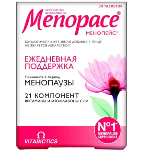Менопейс Изофлавоны таблетки 1118 мг 30 шт.