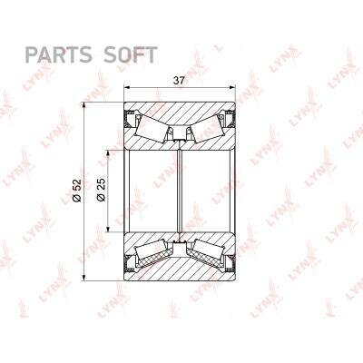 LYNXAUTO WB-1369 Подшипник ступицы задний 37x25x52 1шт