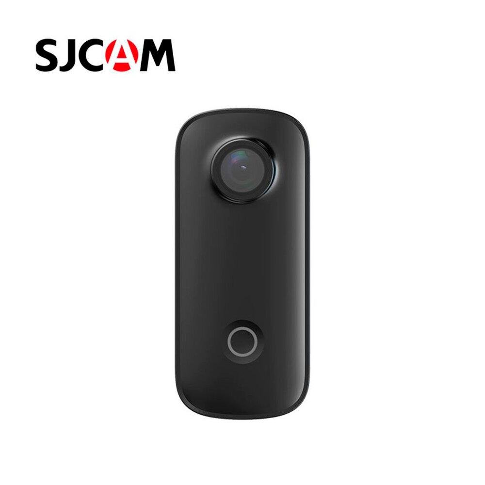 Экшн камера SJCam C100+ черная с креплением цифровым стабилизатором водонепроницаемая 2K Full HD на шлем голову грудь велосипед
