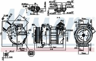 Компрессор кондиционера Jaguar XF I/XJ/XK II 06>15 NISSENS 890123