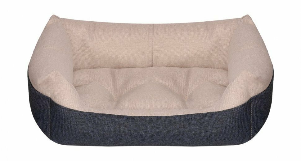 фото Yami-Yami - Лежак прямоугольный пухлый, с подушкой, бежевый pp52409 70*55*21см