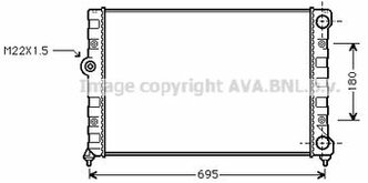 Радиатор VW AVA COOLING SYSTEMS VN2109