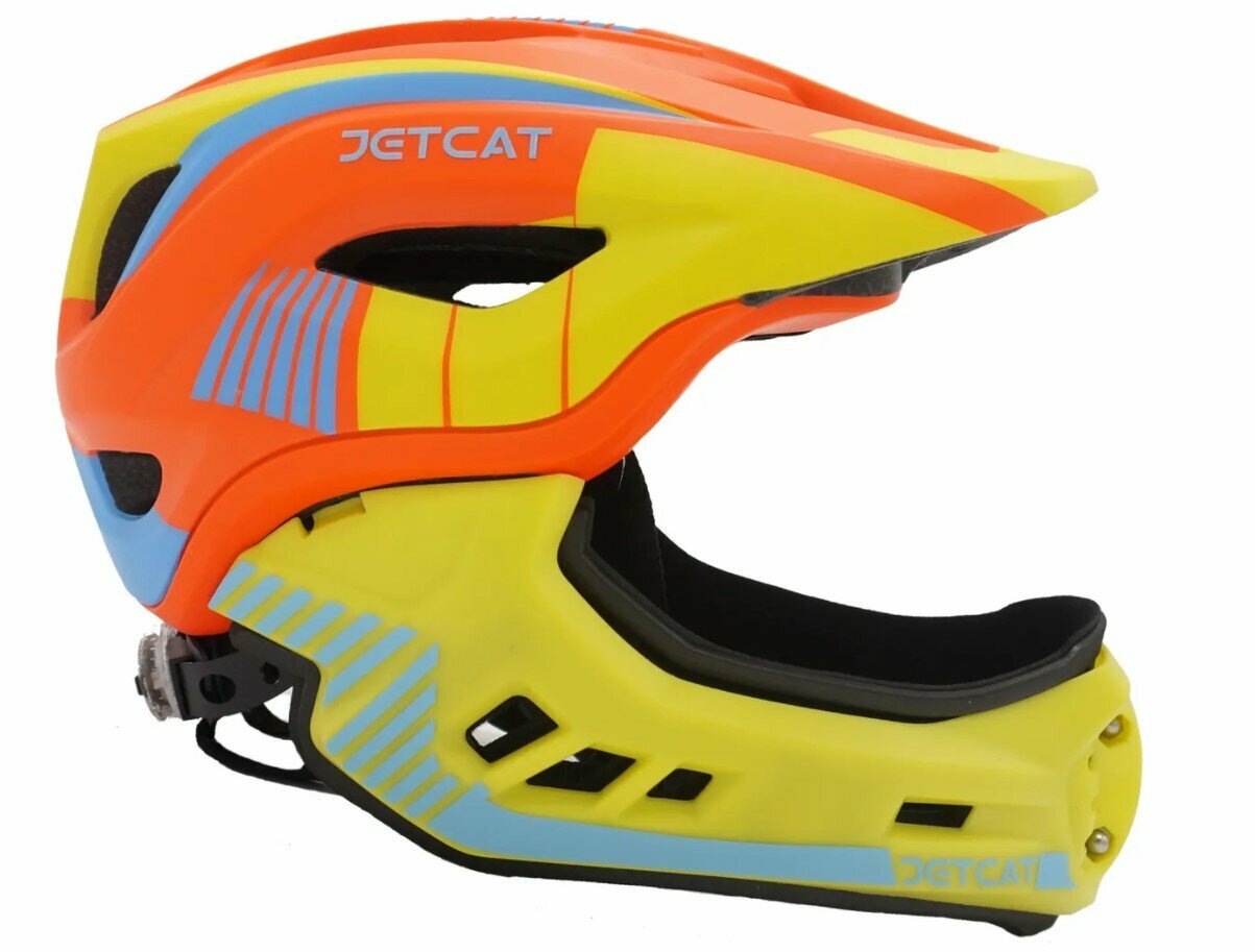 Шлем - JETCAT - Raptor - размер "M" (53-58см) - Orange - FullFace- защитный - велосипедный - велошлем - детский