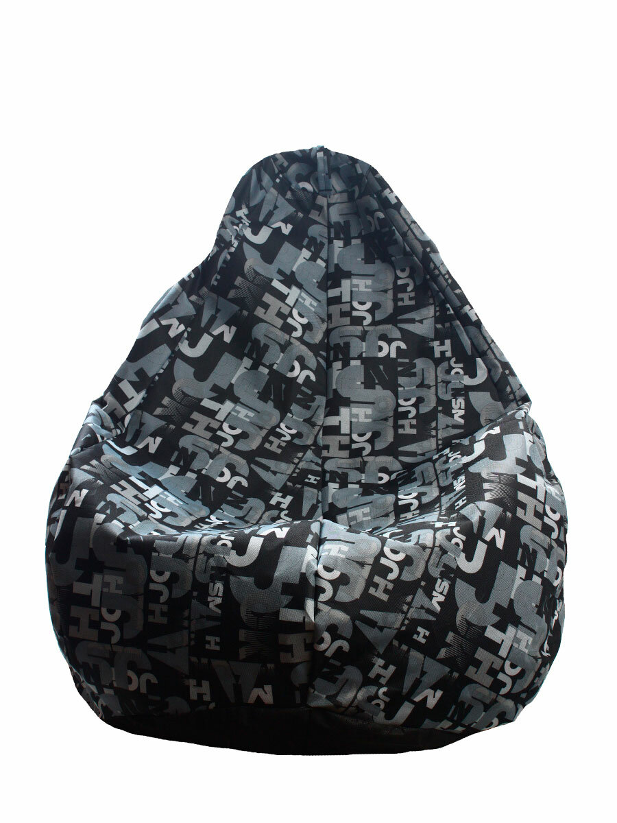 Кресло-мешок, Бескаркасный пуф груша, Ibag, Оксфорд, Размер XXL, цвет "Буквы JS" - фотография № 2