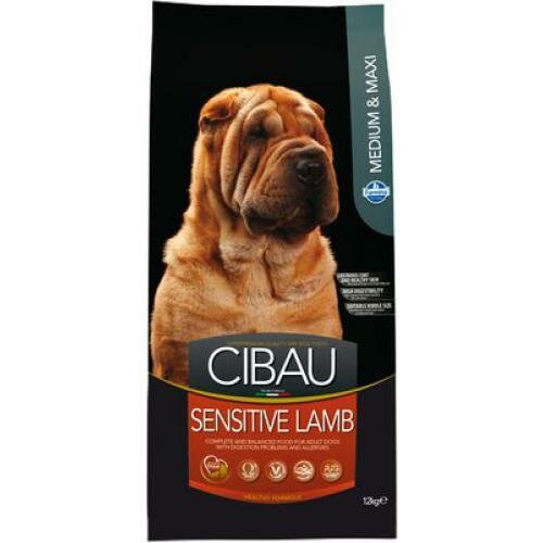 Сухой корм для взрослых собак средних и крупных пород Farmina Cibau Sensitive Lamb Medium&Maxi с чувствительным пищеварением с ягненком 12 кг.