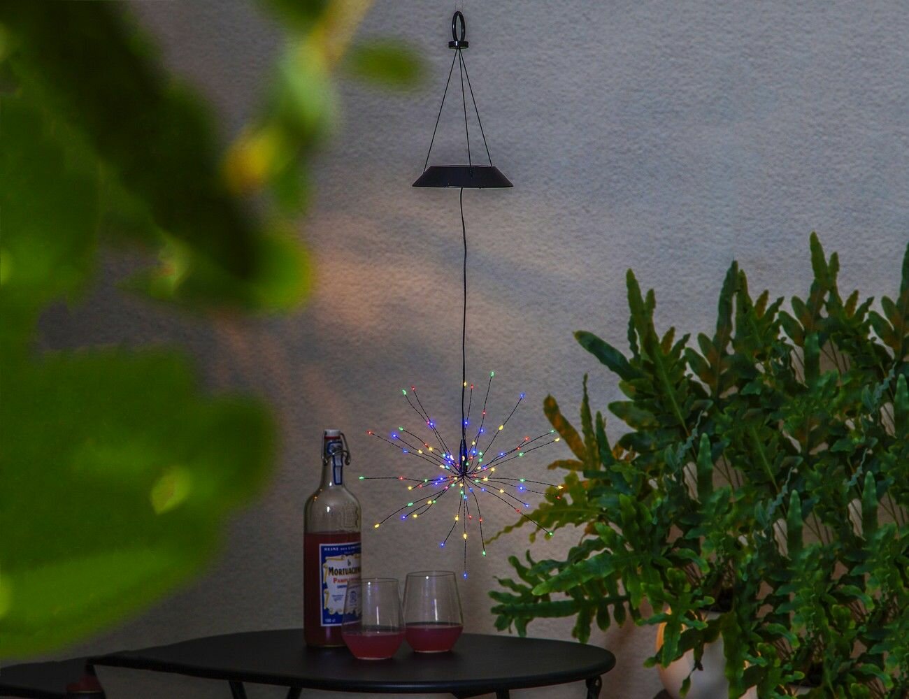 Садовый светильник подвесной SOLAR FIREWORK (фейерверк) на солнечной батарее, 90 разноцветных микро LED-огней, 50х26 см, STAR trading 481-87