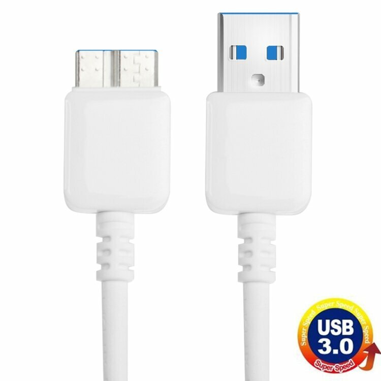 USB кабель Micro USB 3.0 для Samsung Galaxy S5 / Note 3 и др. (белый)