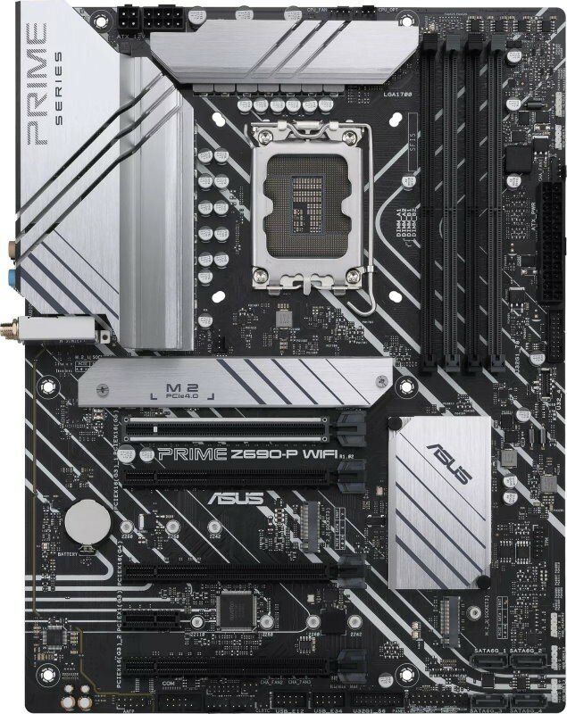 Материнская плата ASUS PRIME Z690-P WIFI Socket 1700, Intel Z690, 4xDDR5, PCI-E 5.0, PCI-E 4.0, 2500 Мбит/с, Wi-Fi, Bluetooth, 2xUSB 3.2 Gen1, USB 3.2 Gen2, USB 3.2 Gen2x2 Type-C, HDMI, DisplayPort, ATX