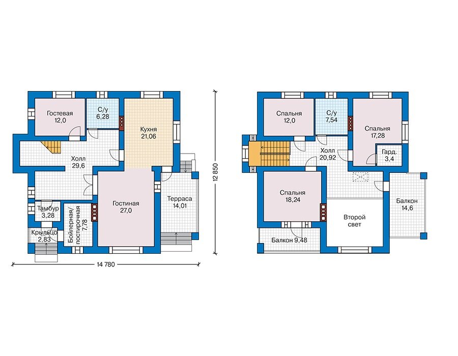 Проект дома Plans-65-25 (186 кв.м, газобетон) - фотография № 3