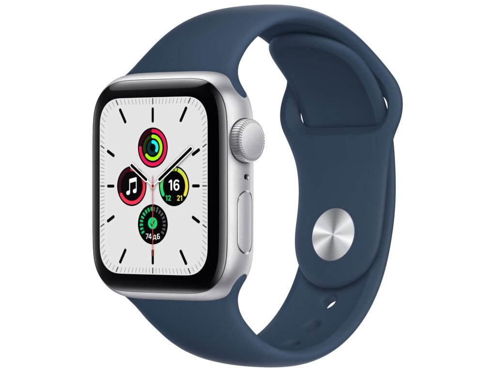 Умные часы APPLE Watch SE 40mm Silver Aluminium Case with Abyss Blue Sport Band