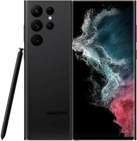 Смартфон Samsung Galaxy S22 Ultra (SM-S9080) 12/256 ГБ, черный(Snapdragon 8 Gen 1)