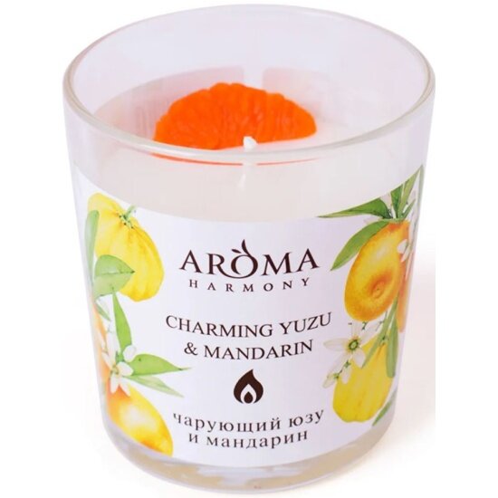 Свеча ароматическая AROMA HARMONY Юзу и Mандарин, 35 ч