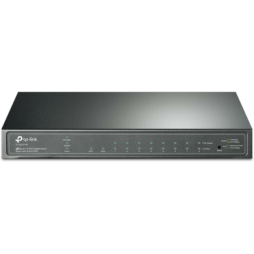 Коммутатор TP-LINK TL-SG2210P управляемый 8xGbLAN 2xCombo SFP PoE