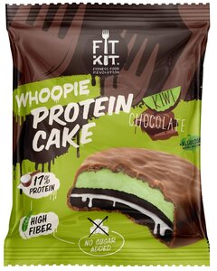 Фото Fit Kit Протеиновое суфле Whoopie Protein Cake 90 гр (шоколад-киви)