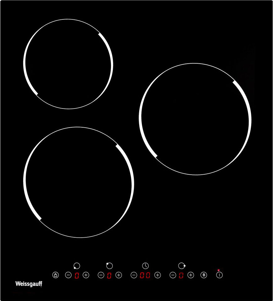 Варочная панель WEISSGAUFF HV 430 B, электрическая, черный