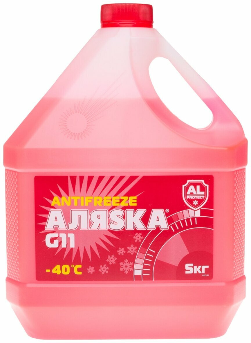 Антифриз Аляsка Antifreeze -40°C G11 Красный 5 кг