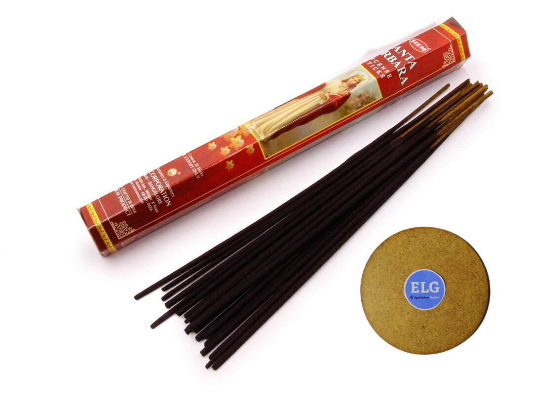 фото Благовония HEM Святая Варвара (Santa Barbara) + подставка круглая ELG