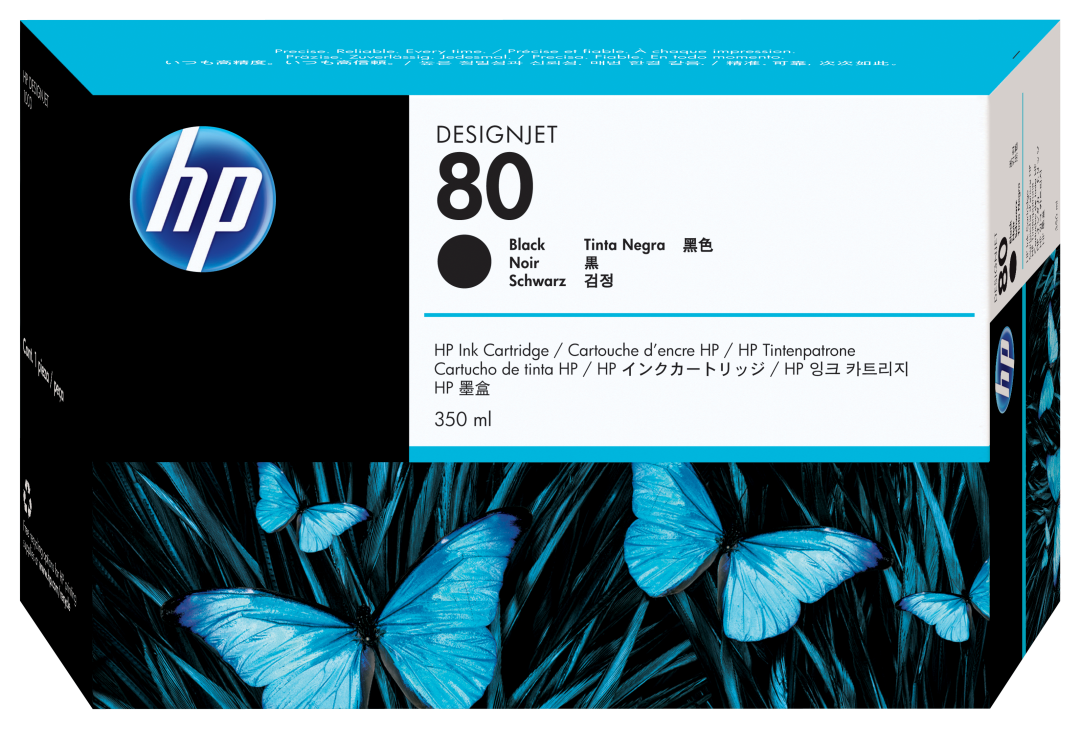 Картридж для печати HP Картридж HP 80 C4871A вид печати струйный, цвет Черный, емкость 350мл.