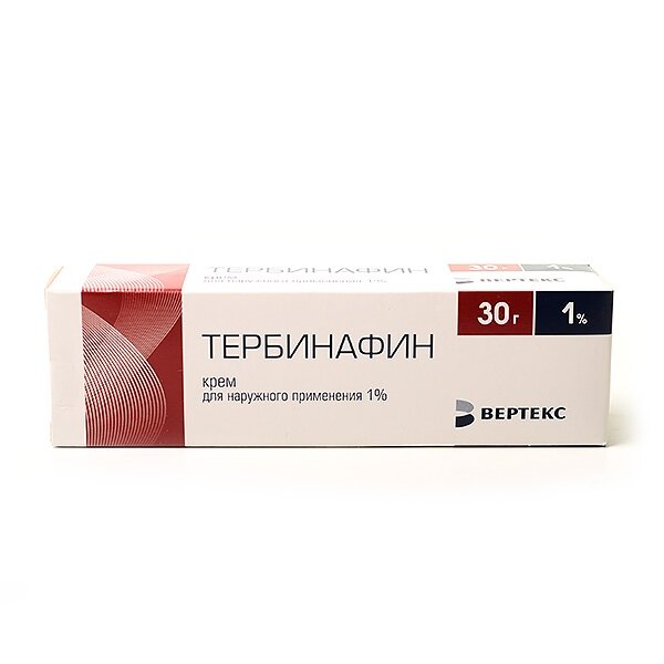 Тербинафин крем д/наруж. прим. 1% 30г