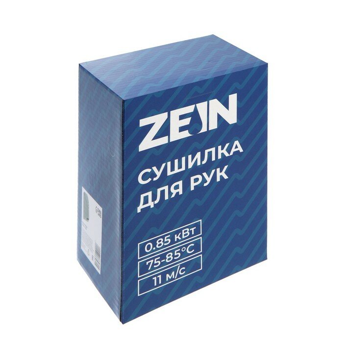 Сушилка для рук ZEIN HD226, 0.85 кВт, 140х150х215 мм, белая - фотография № 7