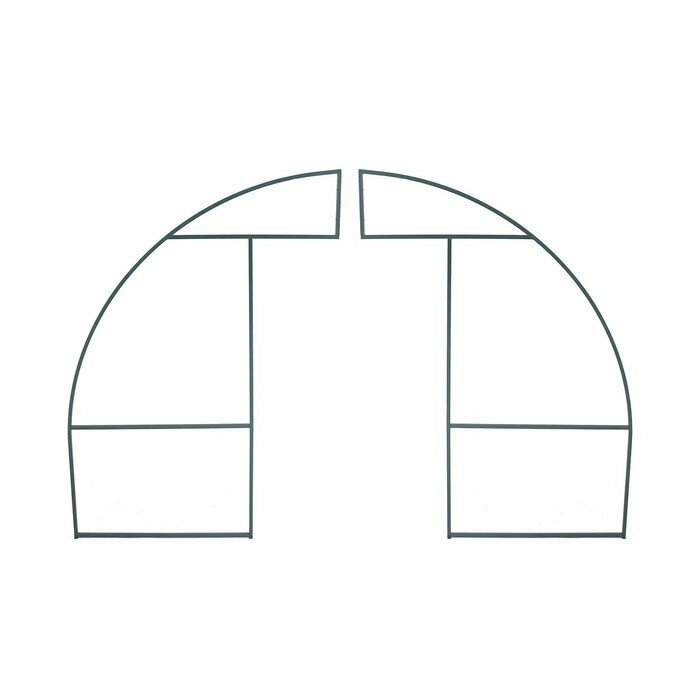 Каркас теплицы, 8x3x2 м, шаг 1 м, профиль 20x20 мм, толщина металла 1 мм, без поликарбоната, половинчатые арки./В упаковке шт: 1 - фотография № 2