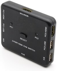 HDMI KVM SWITCH 2 порта 4K @ 60Hz Поддержка USB 2.0 свитч, переключатель