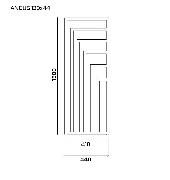 Angus 160x68 (см) Дизайн радиатор водяной Белый - фотография № 4