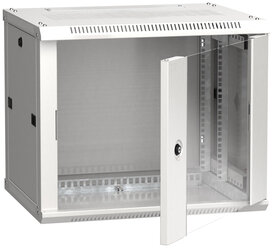 Шкаф монтажный ITK Linea W (LWR3-09U64-GF) настенный 9U 600x450мм пер.дв.стекл 90кг серый 350мм 24кг 200град. 500мм IP20 IK08 сталь