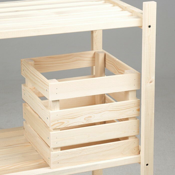 Ящик деревянный для стеллажей глубиной 25х25х23 см - фотография № 1