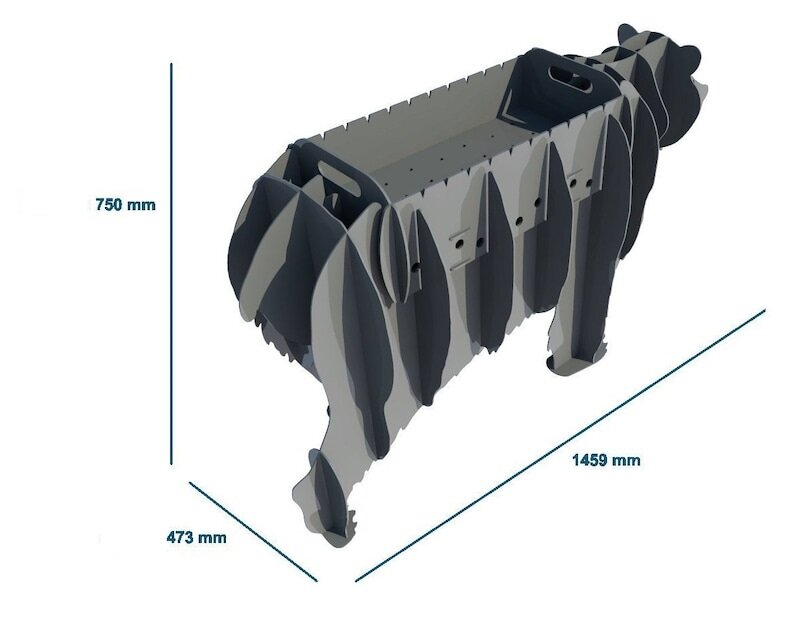Тематический разборный мангал, Барбекю, гриль Медведь 1 - огнеупорная краска - фотография № 6
