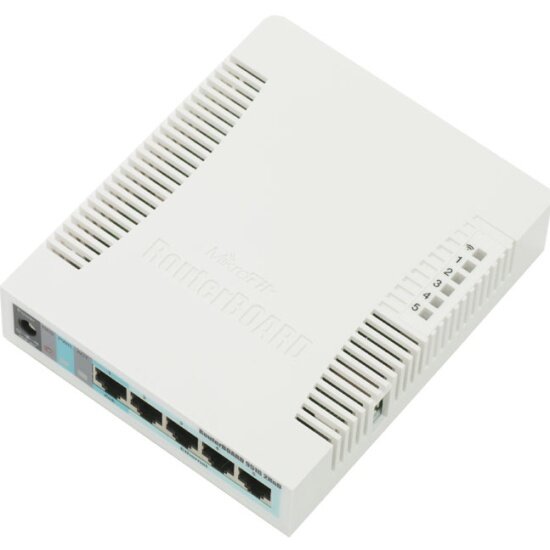 WiFi роутер (маршрутизатор) MIKROTIK RB951G-2HnD, 802.11b/g/n, 300Mbps