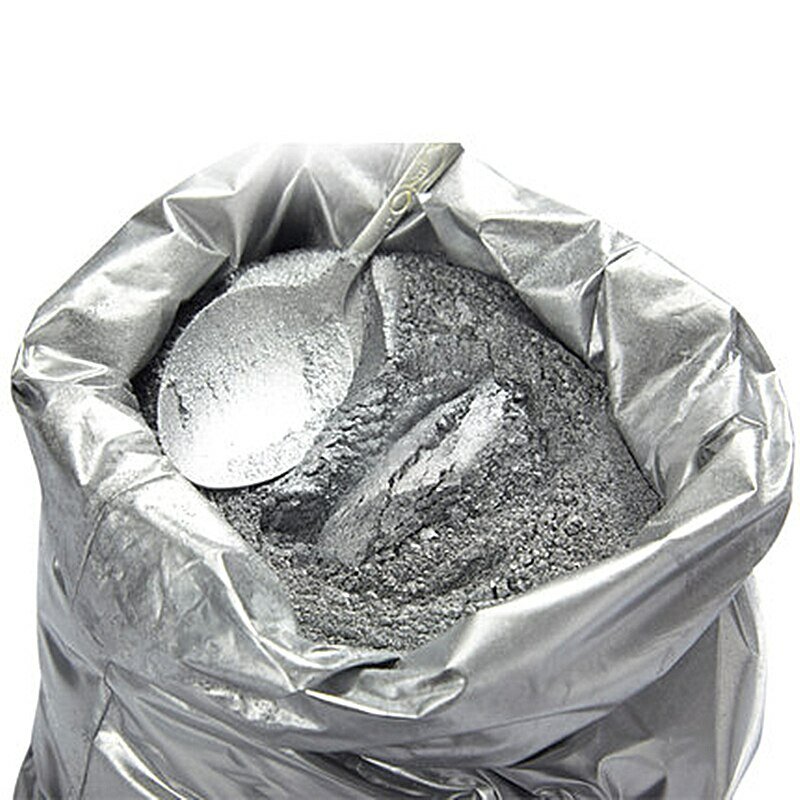 Пудра "серебрянка" алюминиевая цвет серебристо-серый (ПАП-2) пигмент - 500гр - фотография № 7