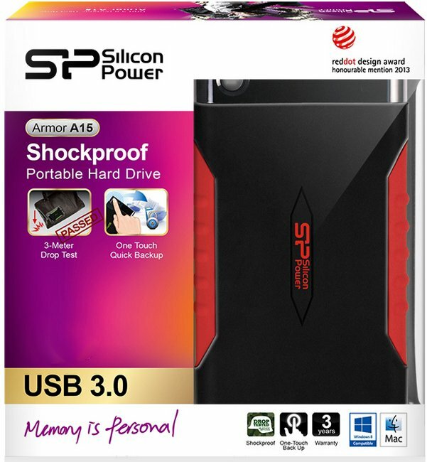 Жесткий диск 25" Silicon Power 1Tb A15 Armor Black Red