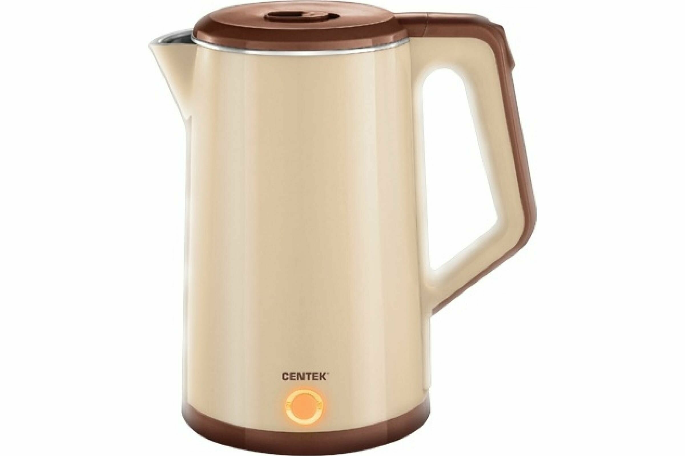 Чайник Centek CT-0024 Beige / металлический корпус / 1.5л / 1800 Вт