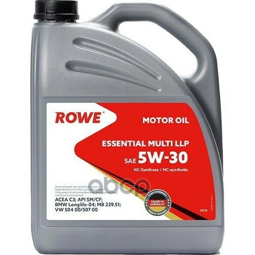 ROWE Rowe Essential Multi Llp Sae 5W-30 (4L) Масло Моторное