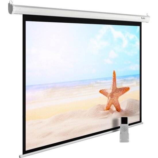Экран с электроприводом CACTUS 138x220см MotoExpert CS-PSME-220x138-WT 16:10 настенно-потолочный рулонный белый