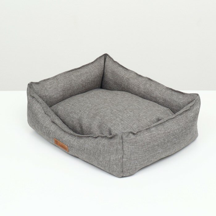 Лежанка со съемной подушкой, рогожка, 45 х 35 х 13 см - фотография № 4