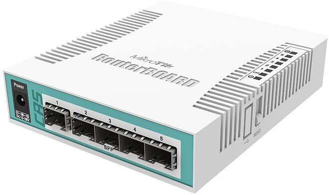 Коммутатор MikroTik CRS106-1C-5S 1xКомбо(1000BASE-T/SFP) 5SFP управляемый