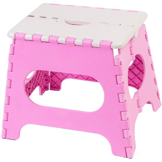 фото Табурет Color-x складной , бело-розовый, 33х27х27 см, 90 кг-100005