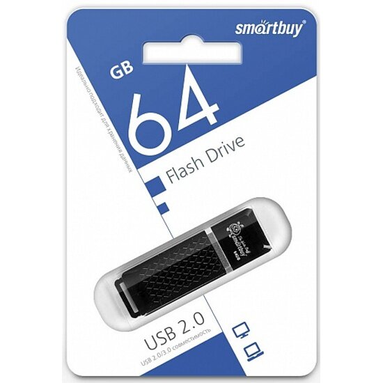 USB флешка Smartbuy 64Gb Quartz black USB 2.0