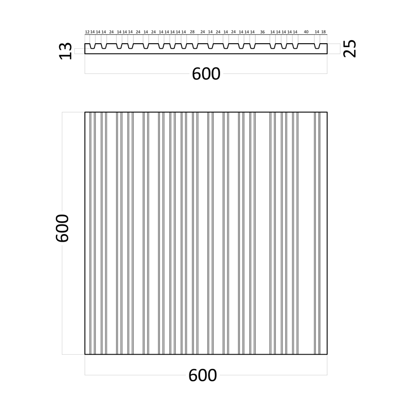 3D стеновая панель из гипса BARCODE артикул M-0054 от Artpole - фотография № 2