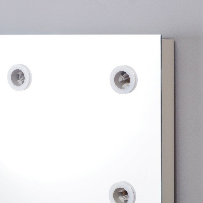 Зеркало, гримёрное, настенное, 11 лампочек, 80 х60 см - фотография № 6