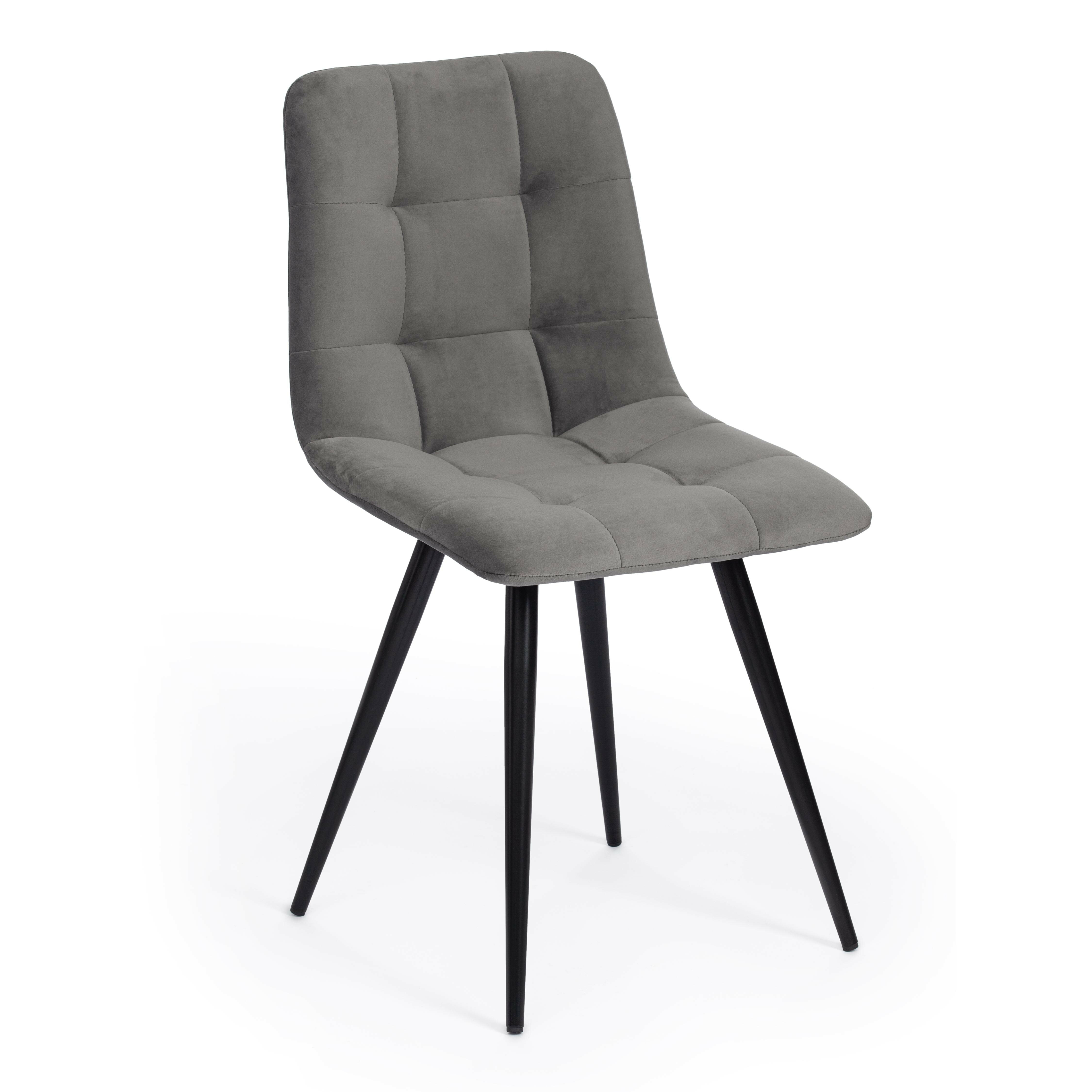 Стул TetChair CHILLY (mod. 7095-1) / 1 шт. в упаковке ткань/металл, серый barkhat 26/черный