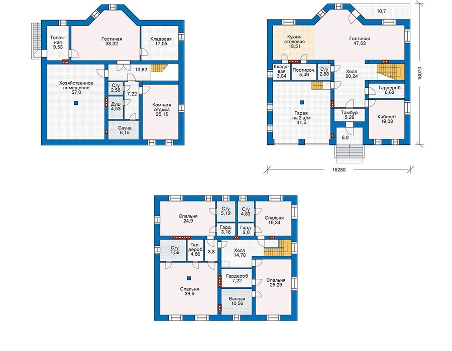 Проект дома Plans-38-51 (528 кв.м, кирпич 510мм) - фотография № 2