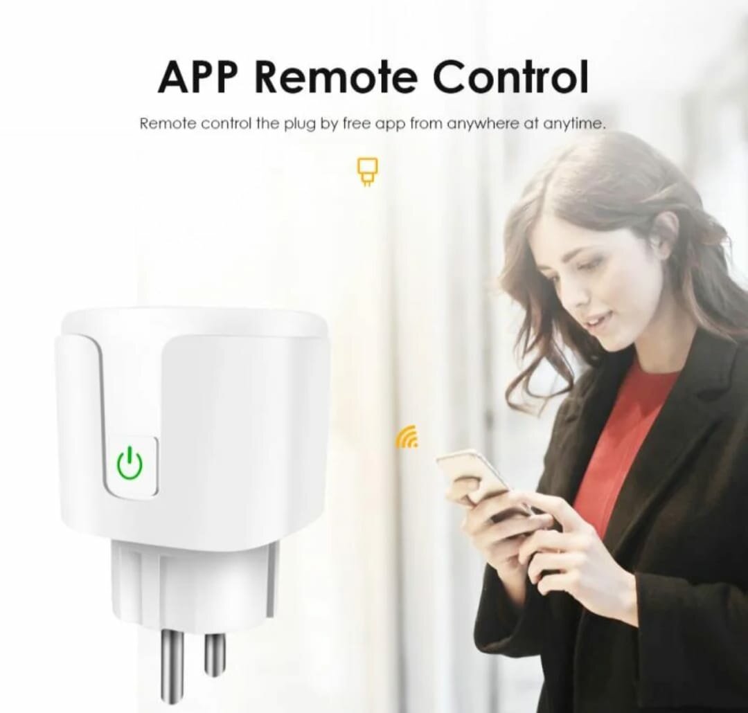 фото Умная розетка с WiFi, 16 А, белый - работает с Яндекс Алисой