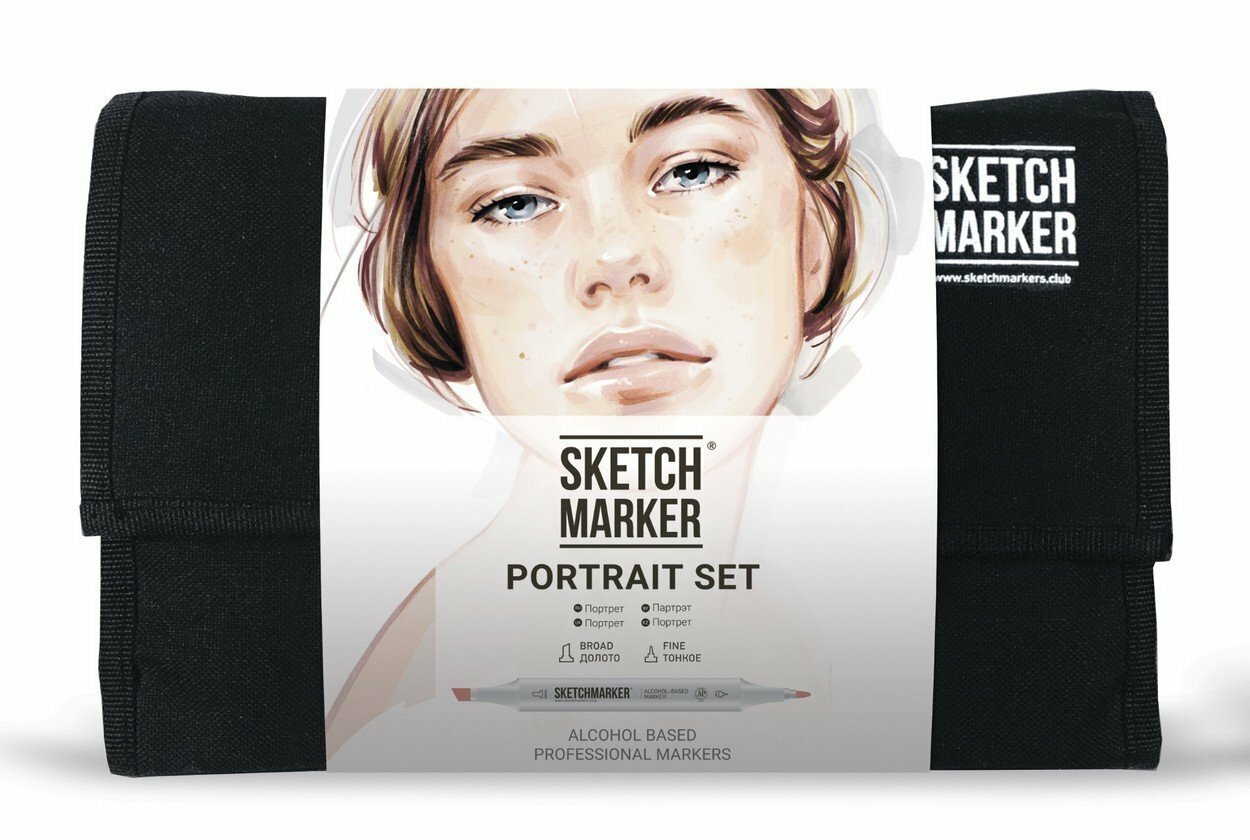 Набор маркеров Sketchmarker 24 Portrait Set- Портрет (24 маркеров+сумка органайзер) - фото №1