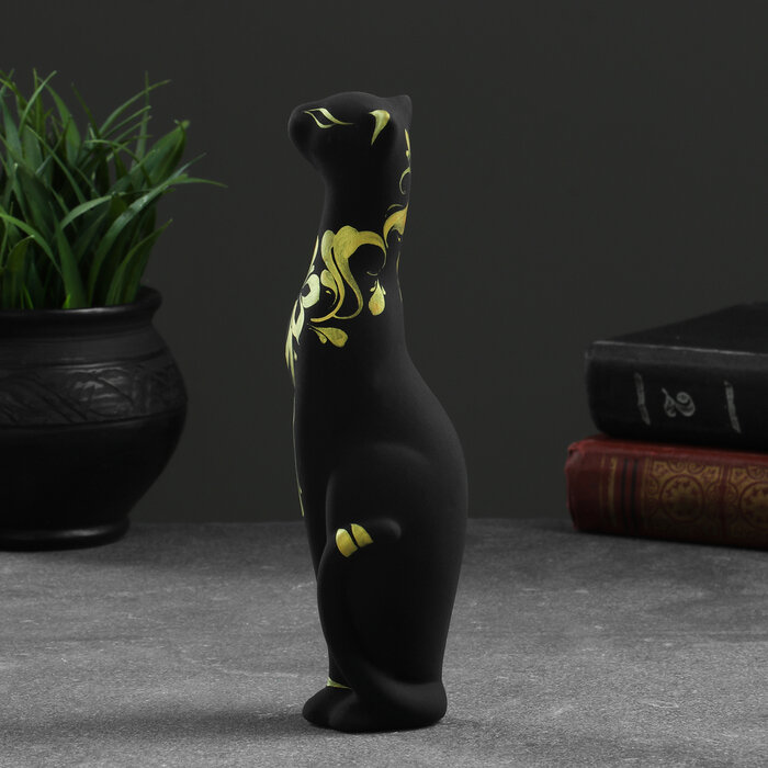 Фигура "Кошка Багира прямая" черный 6х6х21см./В упаковке шт: 1 - фотография № 2