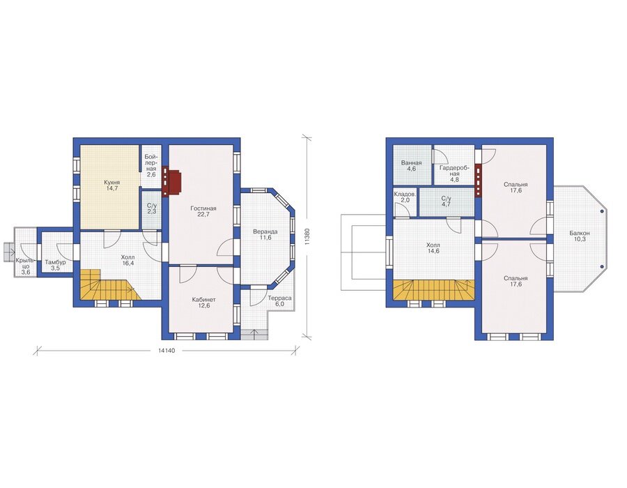 Проект дома Plans-37-37 (140 кв.м, кирпич) - фотография № 2