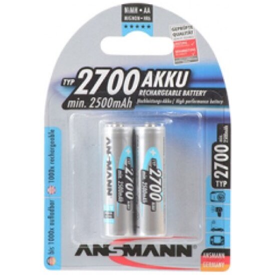 Аккумулятор ANSMANN LR6 AA 2700 mAh (уп 2 шт)