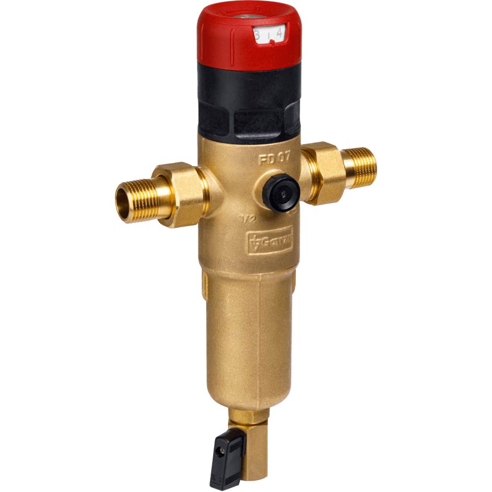 Фильтр Goetze FD07-1/2H (SP) для горячей воды, с промывочным краном и редуктором давления